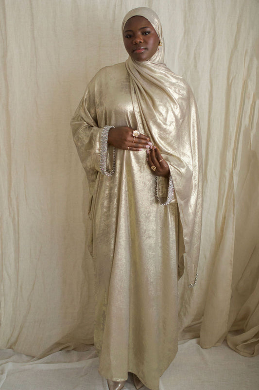 Golden Elegance Abaya