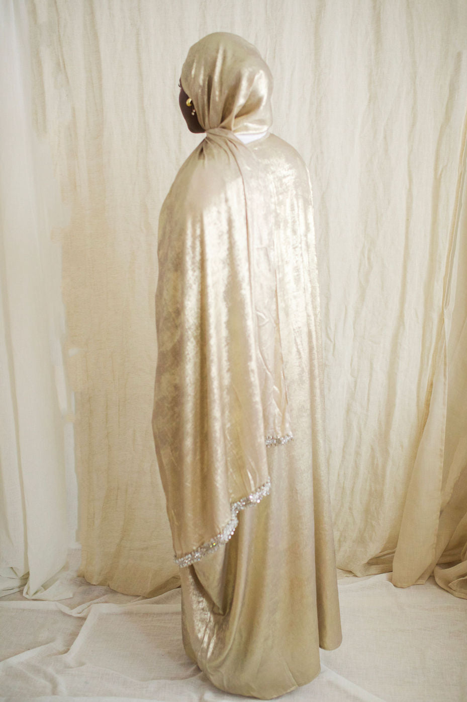 Golden Elegance Abaya