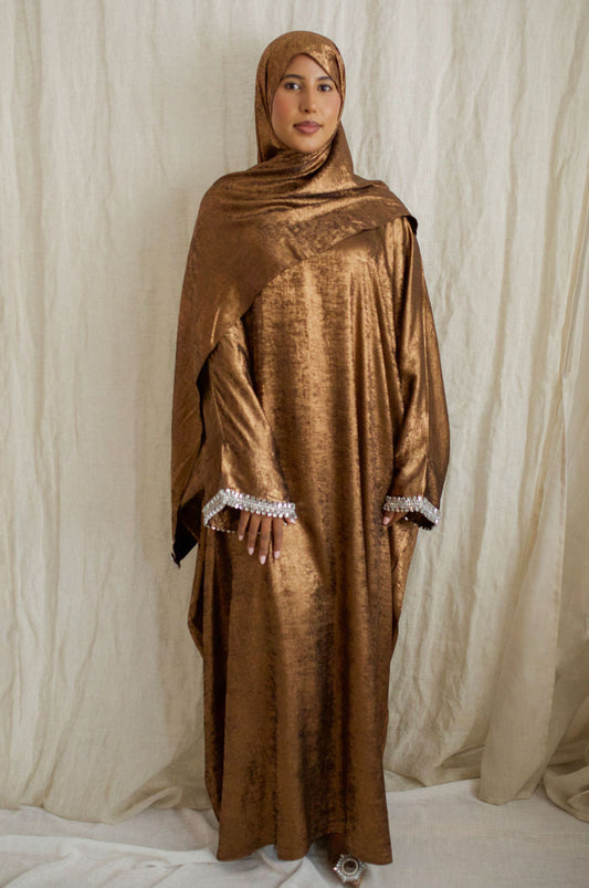 Golden Elegance Abaya