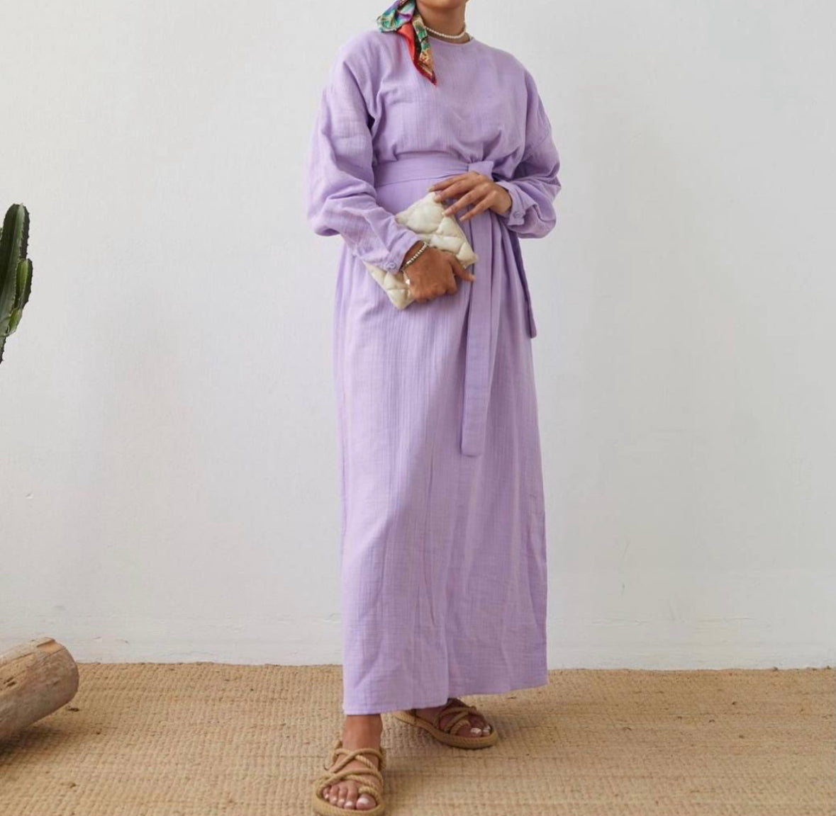 Relaxed Fit Muslin Dress