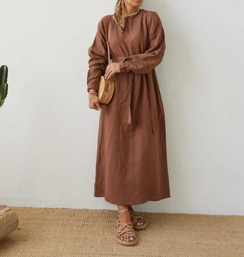 Relaxed Fit Muslin Dress