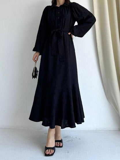 Balloon Sleeve Maxi Dress